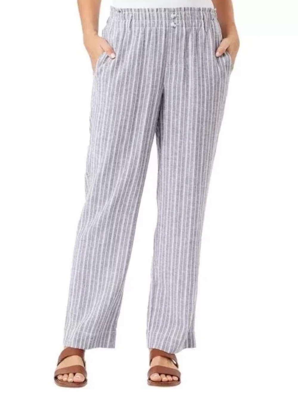 Briggs linen blend pants Size S Loose Relaxed Wide leg Straight leg Summer pant